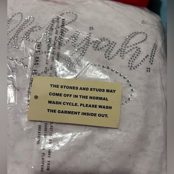 Rhinestone Handmade Christian long sleeve burnout style Hallelujah! Size XL NWT - Picture 4 of 10